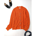 Yonetomi ヨネトミ GIMA COTTON KNIT CARDIGAN 疑麻  ギマ コットン カーディガン 羽織 オレンジ 【中古】
