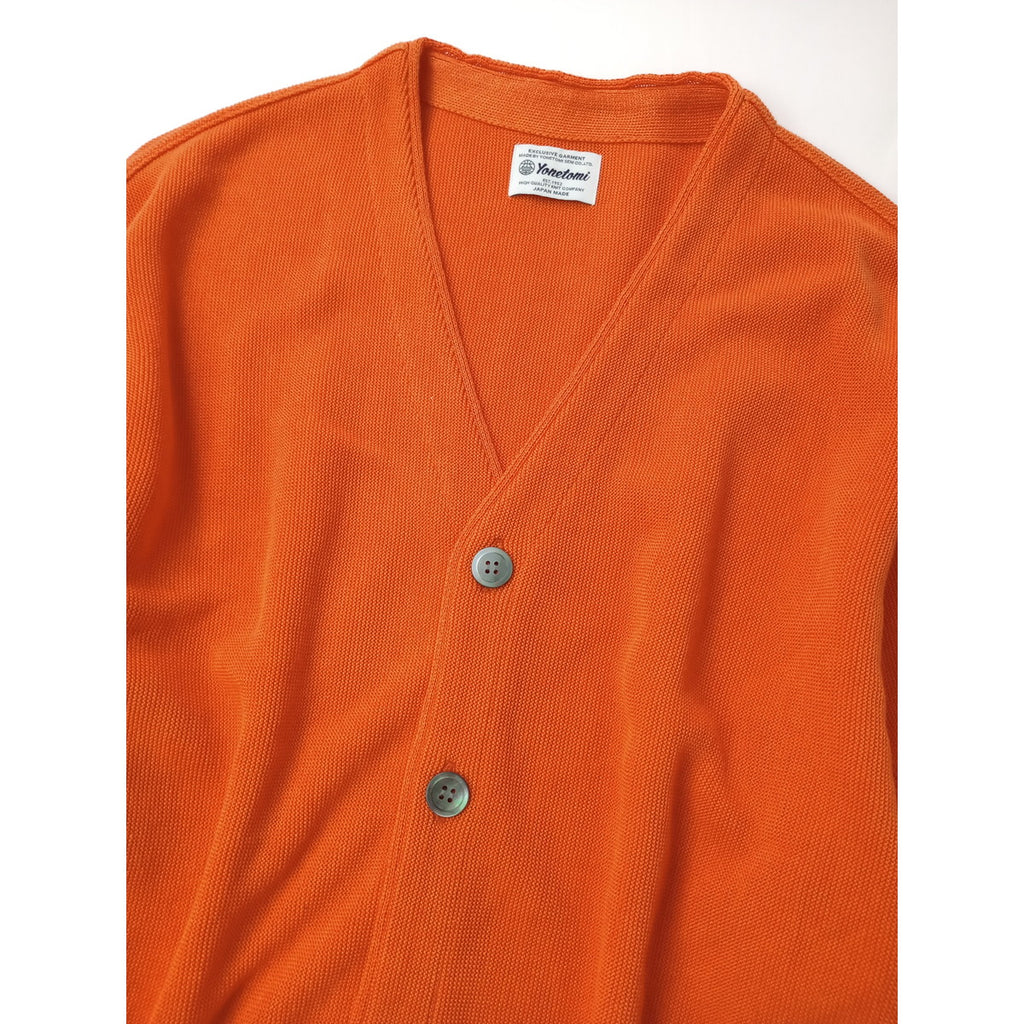 Yonetomi ヨネトミ GIMA COTTON KNIT CARDIGAN 疑麻  ギマ コットン カーディガン 羽織 オレンジ 【中古】