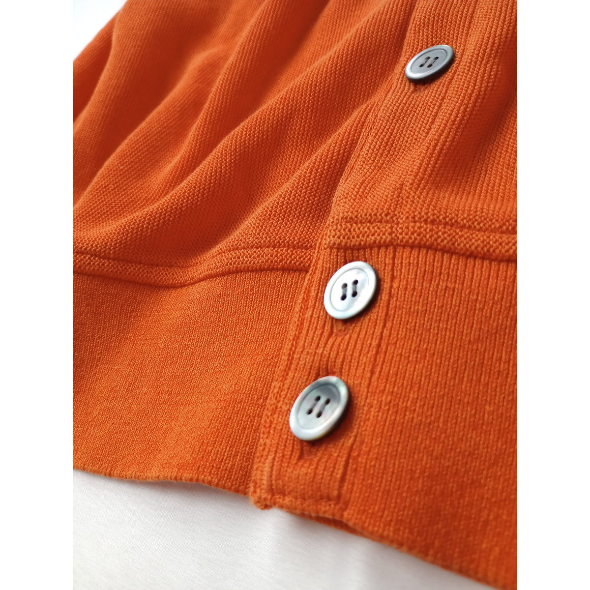 Yonetomi ヨネトミ GIMA COTTON KNIT CARDIGAN 疑麻  ギマ コットン カーディガン 羽織 オレンジ 【中古】