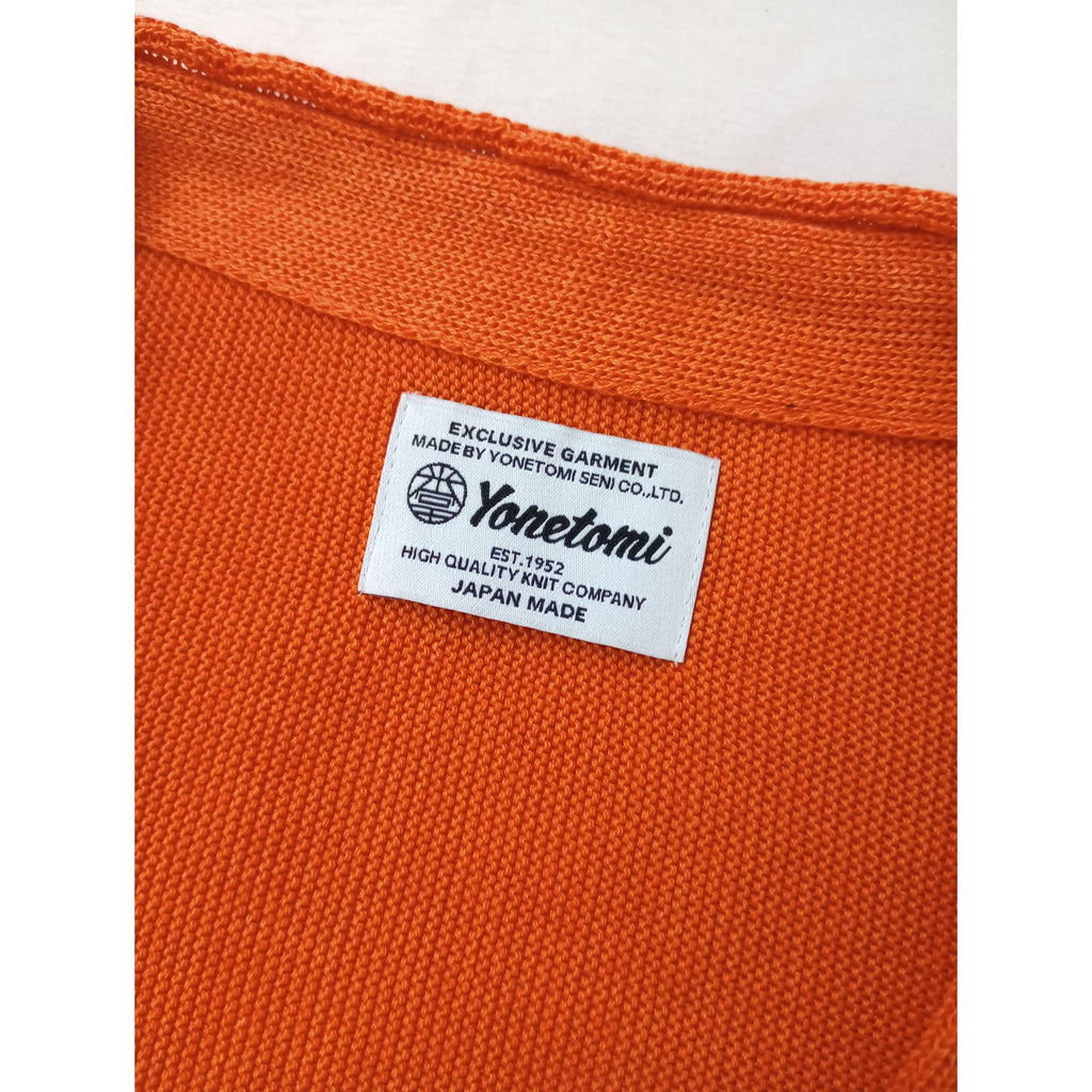 Yonetomi ヨネトミ GIMA COTTON KNIT CARDIGAN 疑麻  ギマ コットン カーディガン 羽織 オレンジ 【中古】