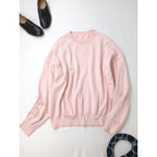 JOURNAL STANDARD LUXE ジャーナルスタンダード ラックス C/Caテンジク カシミヤ 混 ニット  クルーネックプルオーバー トップス  ピンク 【中古】