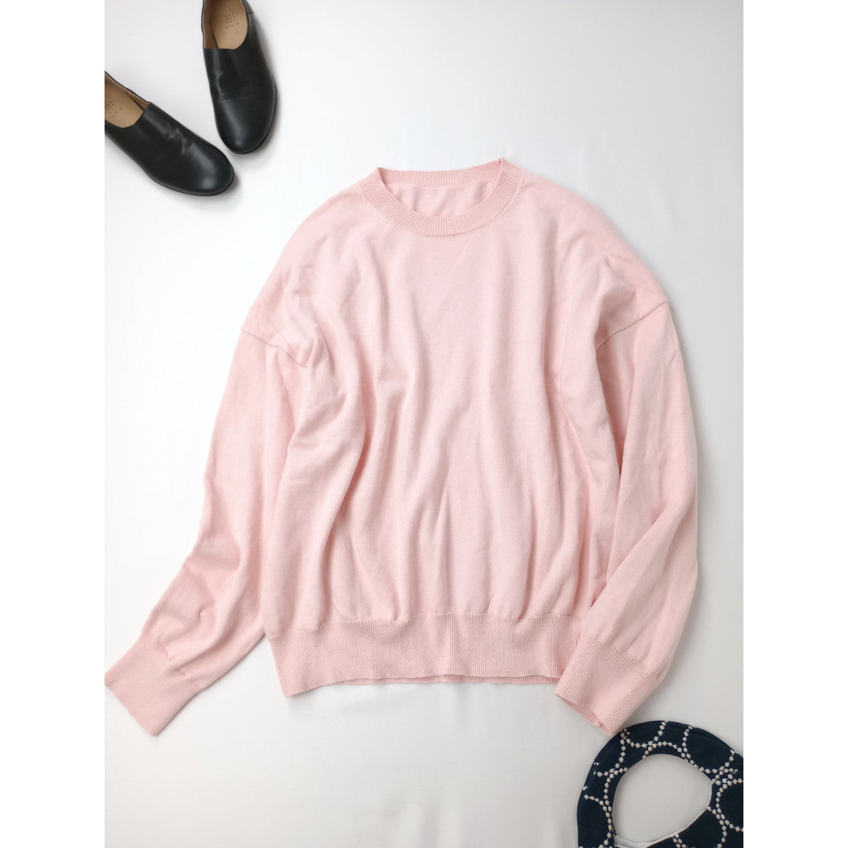 JOURNAL STANDARD LUXE ジャーナルスタンダード ラックス C/Caテンジク カシミヤ 混 ニット  クルーネックプルオーバー トップス  ピンク 【中古】