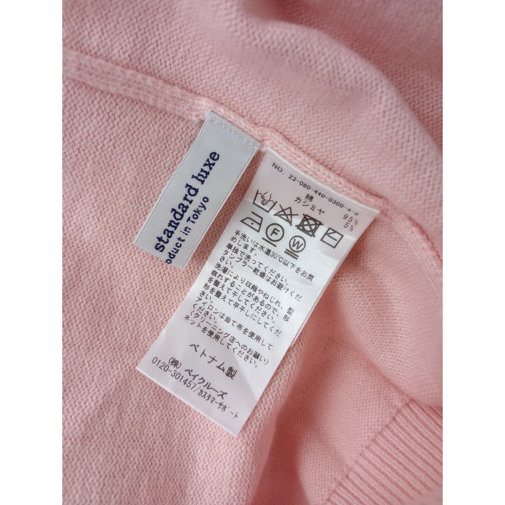 JOURNAL STANDARD LUXE ジャーナルスタンダード ラックス C/Caテンジク カシミヤ 混 ニット  クルーネックプルオーバー トップス  ピンク 【中古】