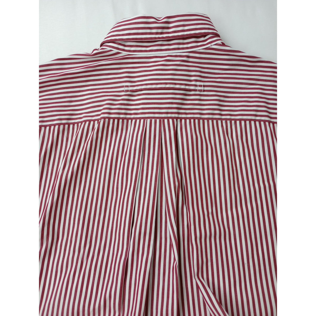 TICCA  ティッカ  スクエア ストライプ   コットン 綿 100％  ビッグ  長袖  シャツ トップス  赤 白 【中古】