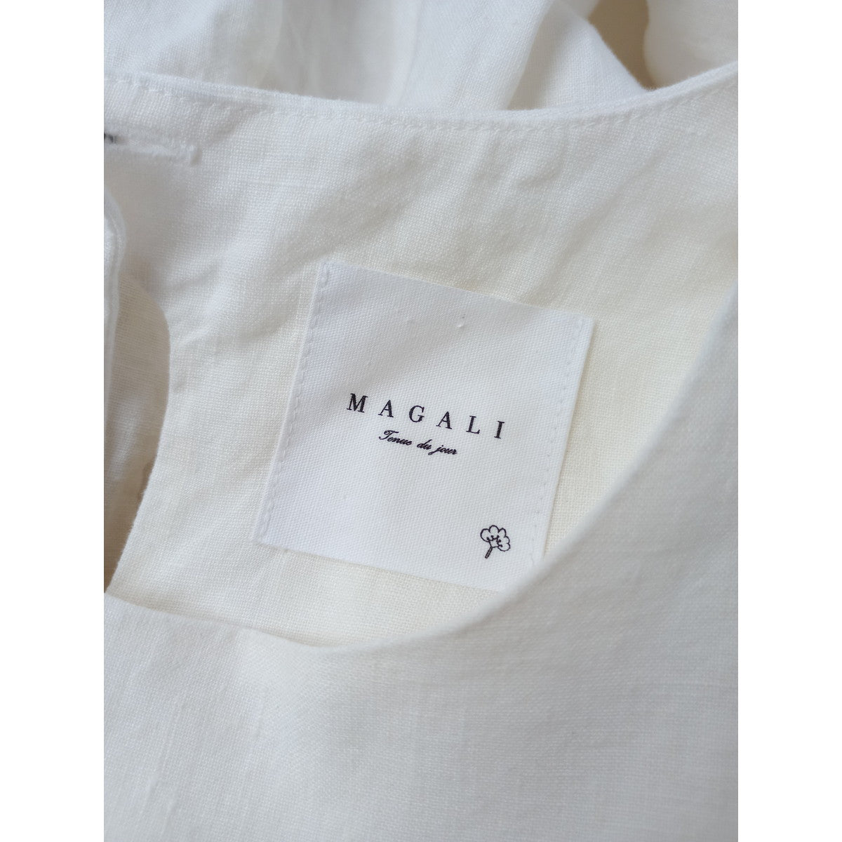 MAGALI マガリ リネン 麻 100％ ブラウス 長袖 シャツ トップス 生成り 【中古】