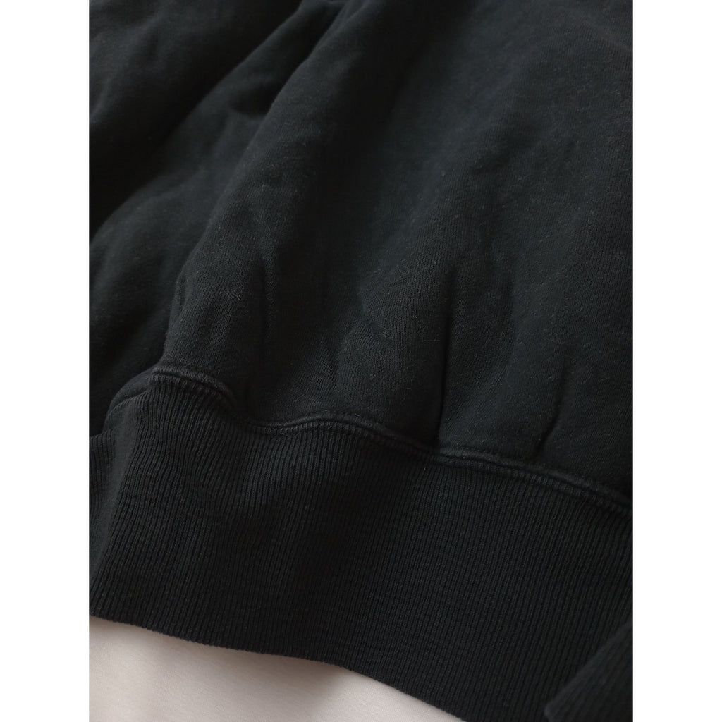 REMI RELIEF レミレリーフ 裏起毛 クルーネック ドルマンスリーブ スウェット トップス 長袖 L 墨黒  【中古】