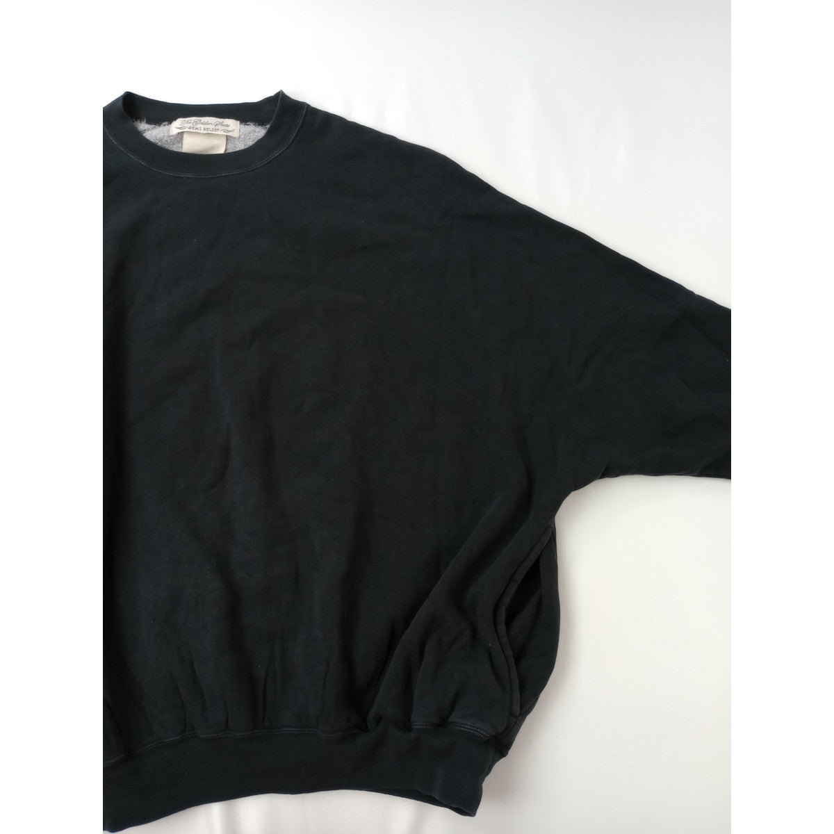 REMI RELIEF レミレリーフ 裏起毛 クルーネック ドルマンスリーブ スウェット トップス 長袖 L 墨黒  【中古】