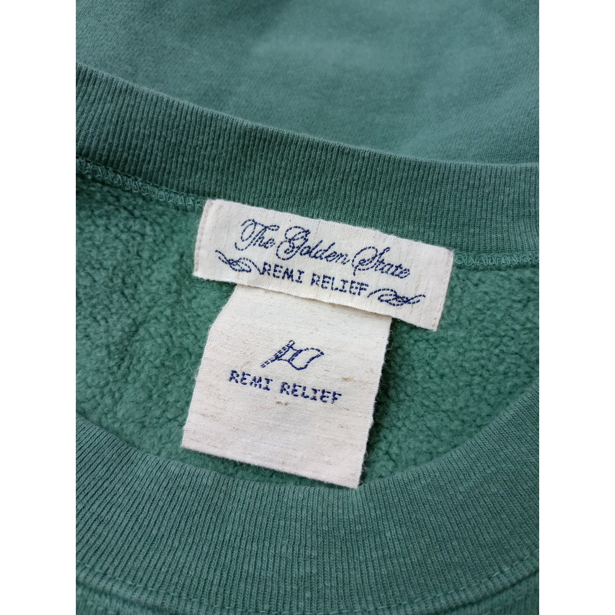 REMI RELIEF レミレリーフ YALE スウェット オーバー サイズ 長袖 トップス グリーン M  【中古】