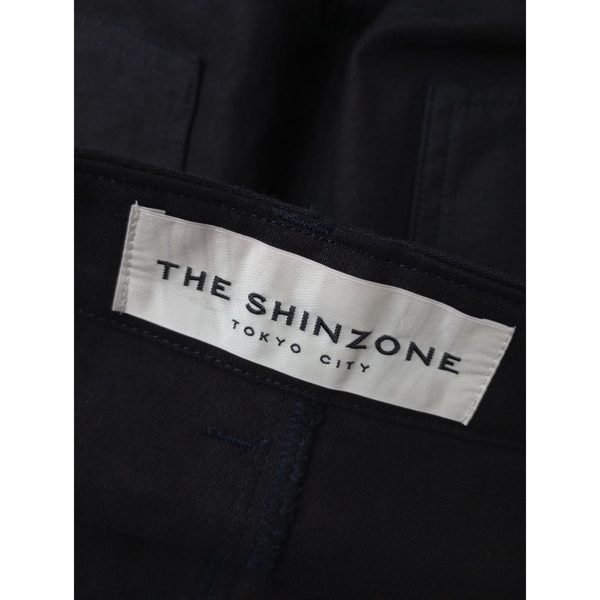 〈染〉THE SHINZONE ザ シンゾーン BAKER PANTS コットン ベイカー パンツ 黒 ブラック 34 【中古】