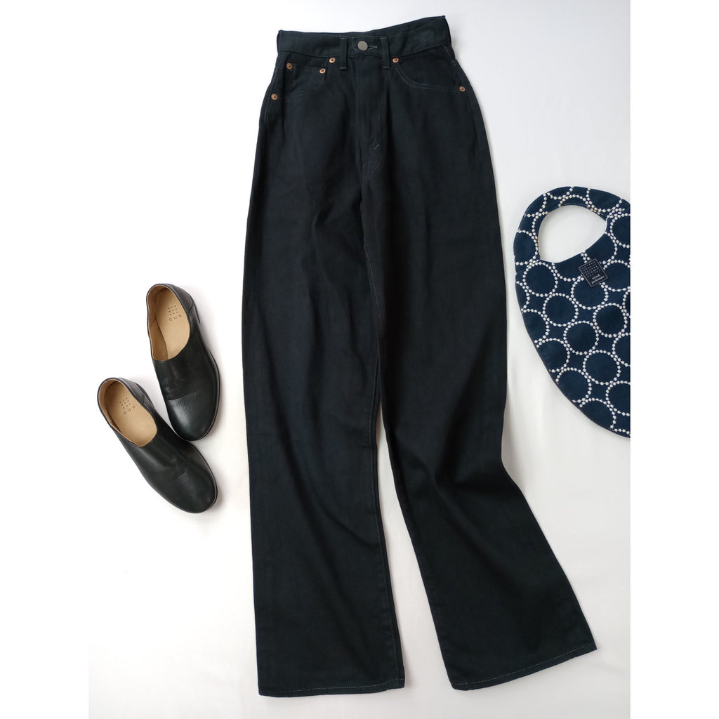 〈染〉ANATOMICA  アナトミカ  618  MARILYN SATEEN マリリン サテン コットン パンツ  黒 ブラック F