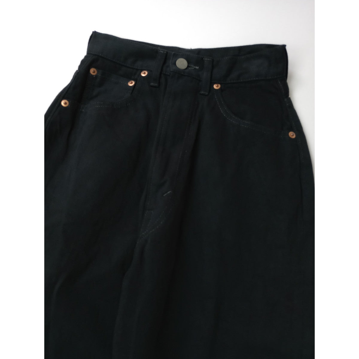 〈染〉ANATOMICA  アナトミカ  618  MARILYN SATEEN マリリン サテン コットン パンツ  黒 ブラック F