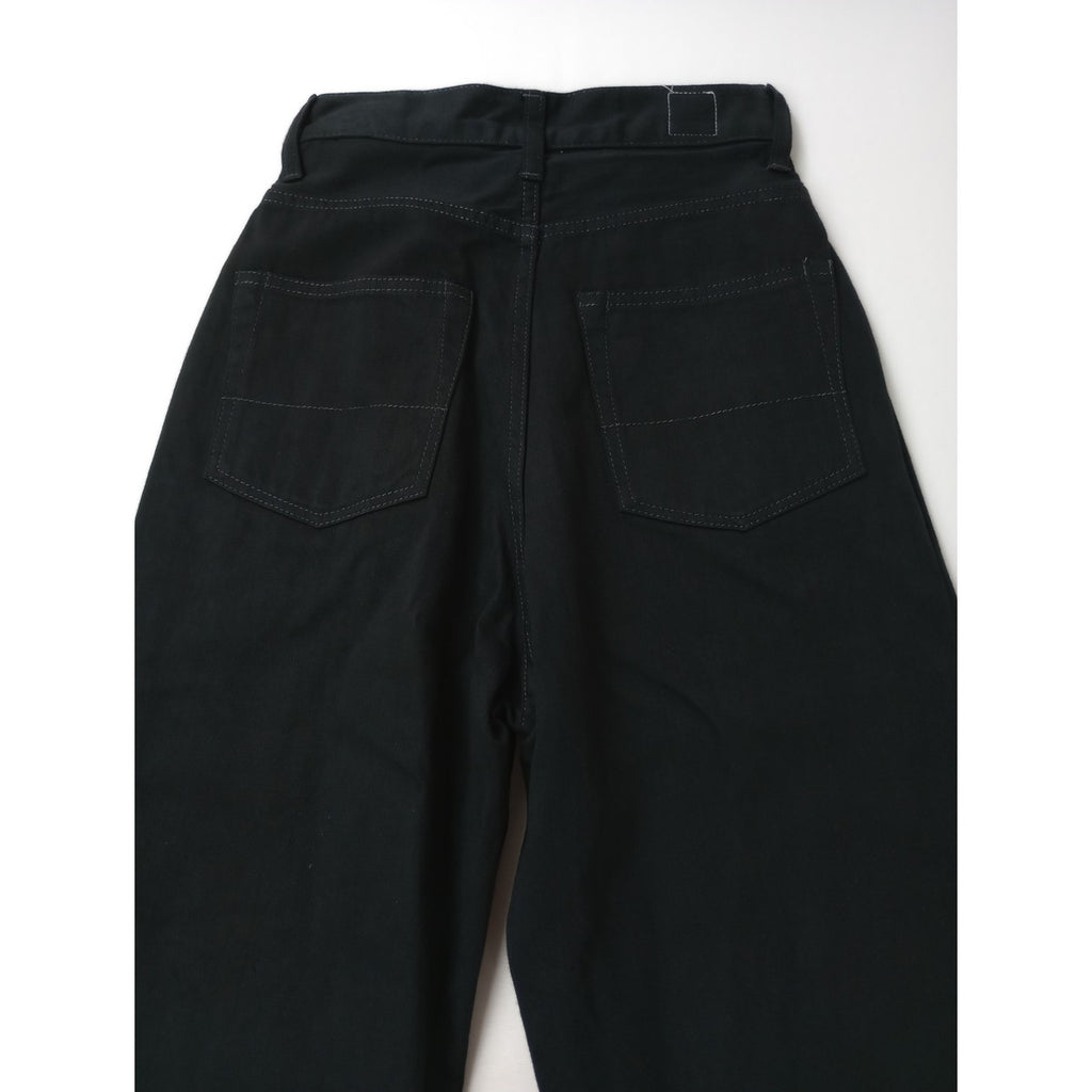 〈染〉ANATOMICA  アナトミカ  618  MARILYN SATEEN マリリン サテン コットン パンツ  黒 ブラック F