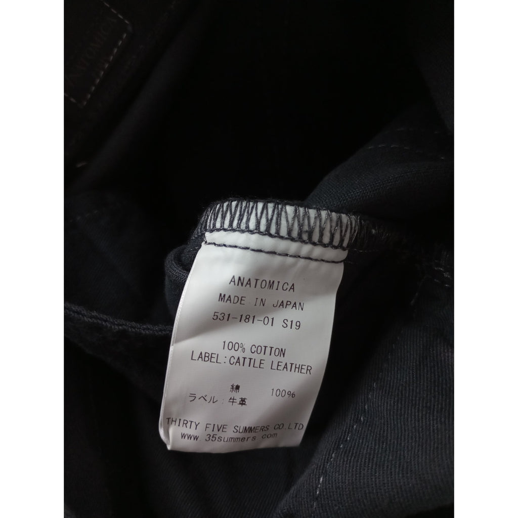 〈染〉ANATOMICA  アナトミカ  618  MARILYN SATEEN マリリン サテン コットン パンツ  黒 ブラック F