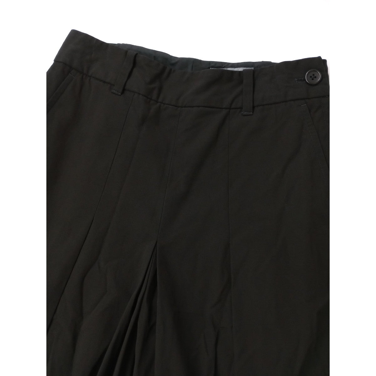 〈染〉MARGARET HOWELL  マーガレットハウエル  HIGH TWIST COTTON TWILL TROUSERS  コットン 綿 100％ ハーフパンツ 1 黒 ブラック【中古】