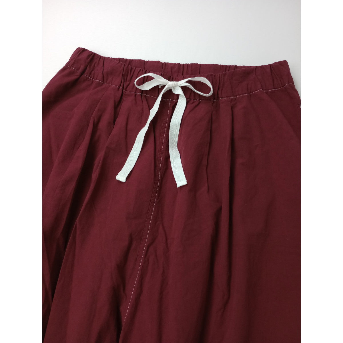 〈染〉Gauze # ガーゼ  ワイド イージー パンツ  ブルゴーニュ 【中古】