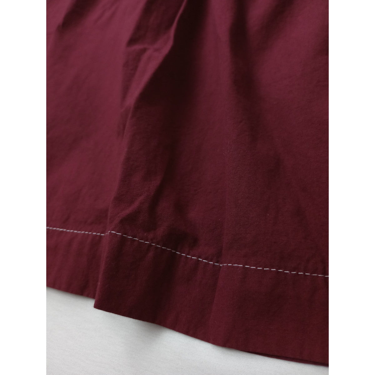 〈染〉Gauze # ガーゼ  ワイド イージー パンツ  ブルゴーニュ 【中古】