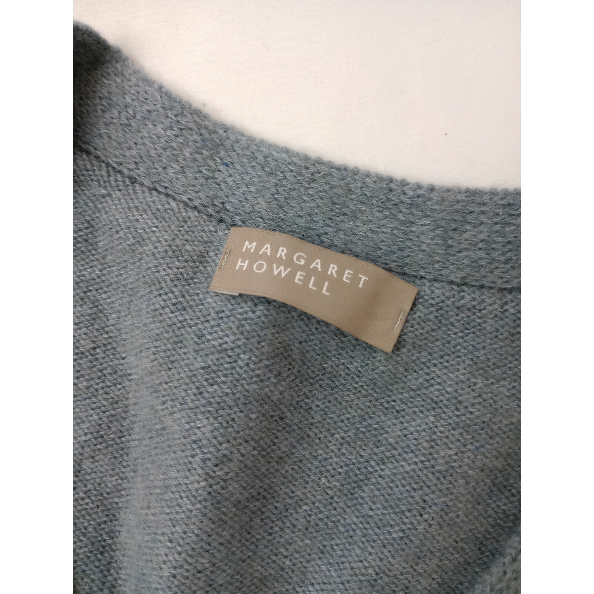 MARGARET HOWELL マーガレットハウエル カシミヤ コットン ニットカーディガン ブルー  【中古】