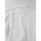 MARGARET HOWELL マーガレットハウエル SHIRTING LINEN リネン 麻 100％ 半袖 シャツ ブラウス 白 ホワイト 【中古】
