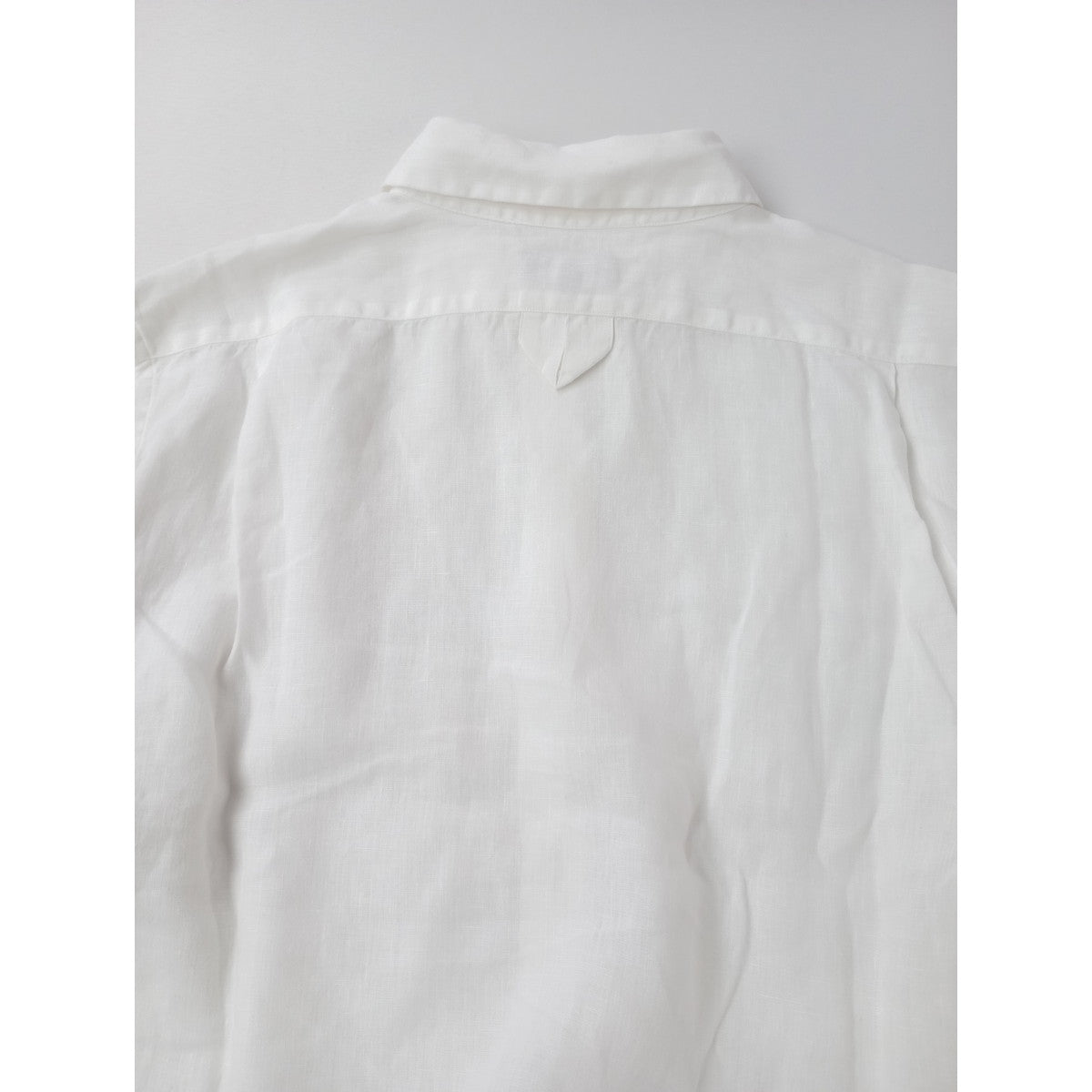 MARGARET HOWELL マーガレットハウエル SHIRTING LINEN リネン 麻 100％ 半袖 シャツ ブラウス 白 ホワイト 【中古】