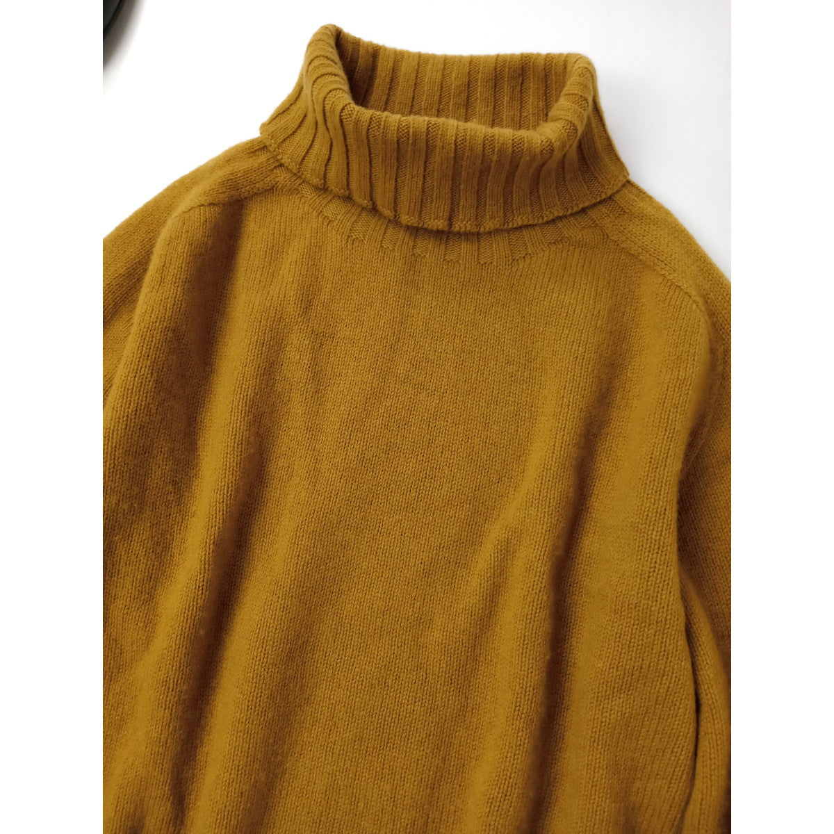 MARGARET HOWELL マーガレットハウエル WIDE ROLL NECK KNIT カシミヤ 100％ ワイド ロールネック ニット セーター マスタード  イエロー 2 (11M＋1187)【中古】