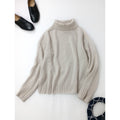 MARGARET HOWELL マーガレットハウエル WIDE ROLL NECK KNIT カシミヤ 100％ ワイド ロールネック ニット セーター アイボリー 2 (11M＋1184)【中古】