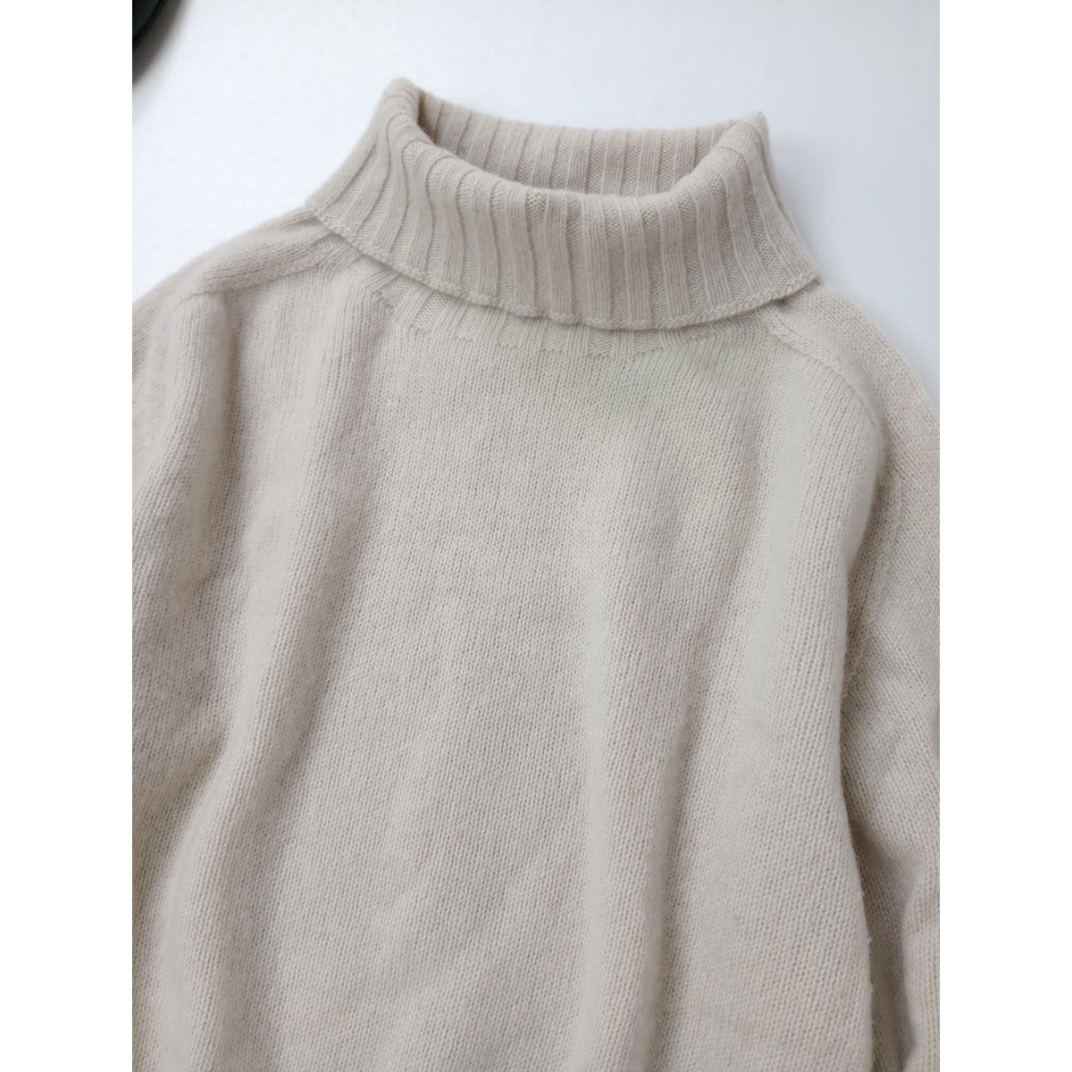 MARGARET HOWELL マーガレットハウエル WIDE ROLL NECK KNIT カシミヤ 100％ ワイド ロールネック ニット セーター アイボリー 2 (11M＋1184)【中古】
