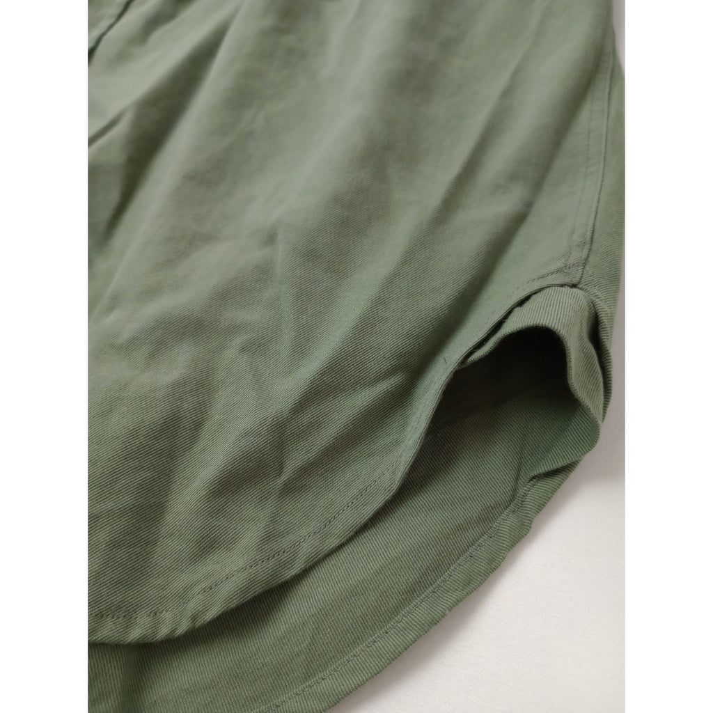 25SS MARGARET HOWELL マーガレットハウエル COTTON TWILL SHIRTING コットン 綿 100％ シャツ カーキ メンズ 【中古】