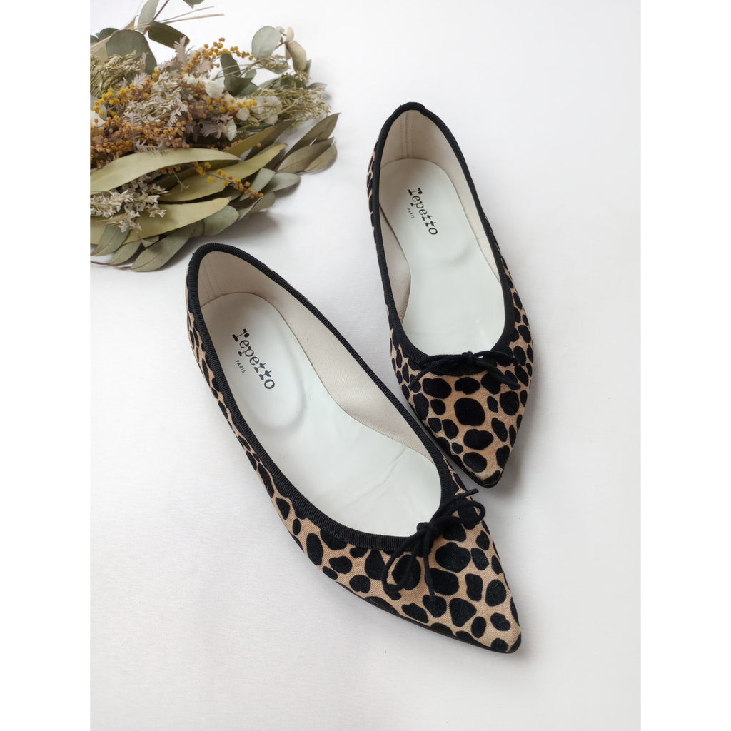 Repetto  レペット  レオパード  フラット パンプス 靴  38   【中古】