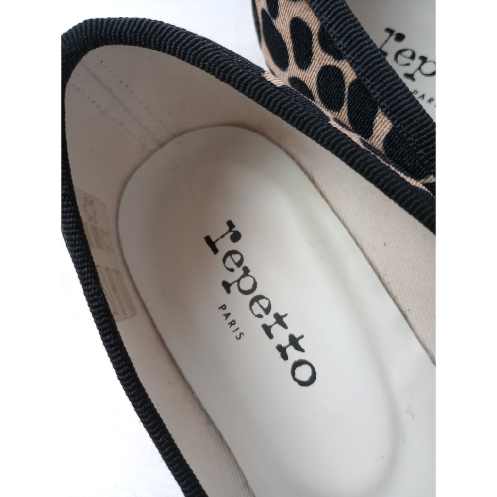 Repetto  レペット  レオパード  フラット パンプス 靴  38   【中古】