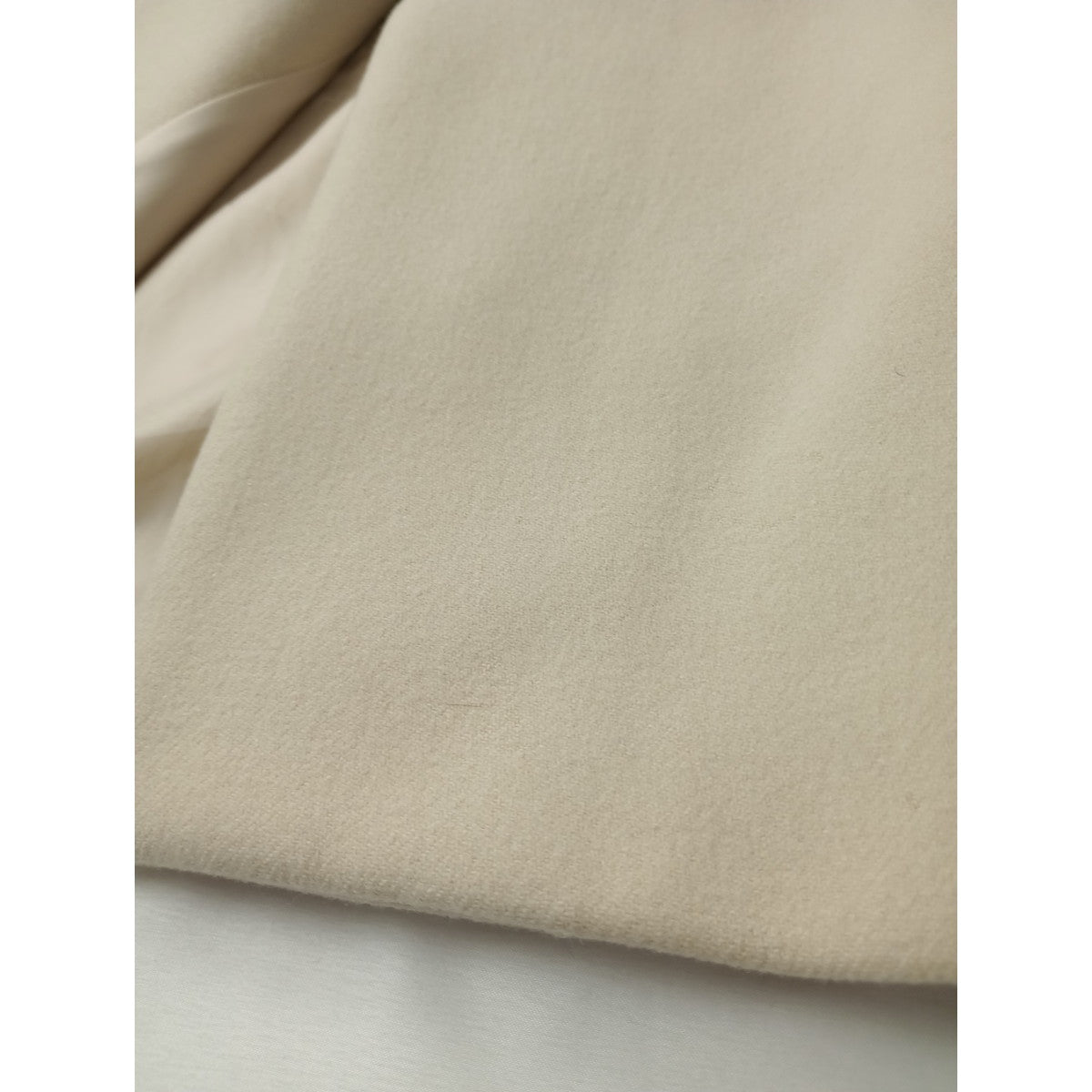 YLEVE イレーヴ ウール 毛 100％ ノーカラー ロングコート  ライトベージュ 0 (11M＋1196)【中古】