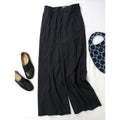 MARGARET HOWELL マーガレットハウエル SUMMER WOOL POPLIN TROUSERS パンツ スラックス パンツ  黒 ブラック 3【中古】