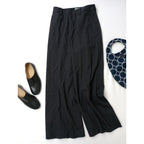 MARGARET HOWELL マーガレットハウエル SUMMER WOOL POPLIN TROUSERS パンツ スラックス パンツ  黒 ブラック 3【中古】