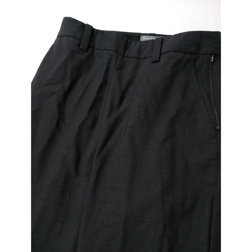 MARGARET HOWELL マーガレットハウエル SUMMER WOOL POPLIN TROUSERS パンツ スラックス パンツ  黒 ブラック 3【中古】