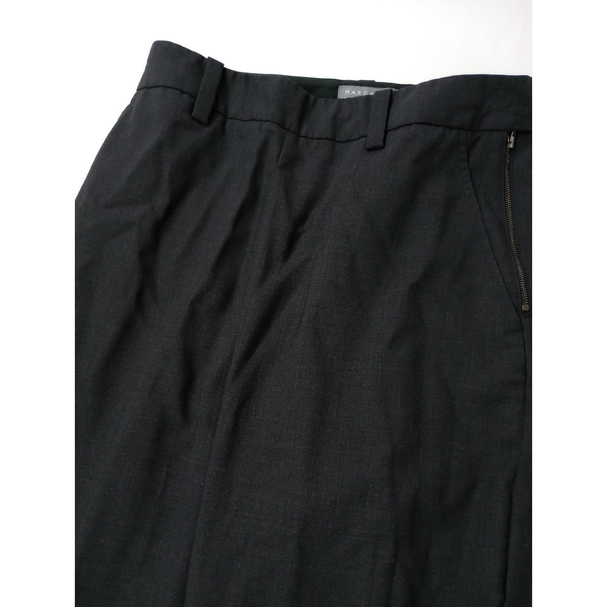 MARGARET HOWELL マーガレットハウエル SUMMER WOOL POPLIN TROUSERS パンツ スラックス パンツ  黒 ブラック 3【中古】