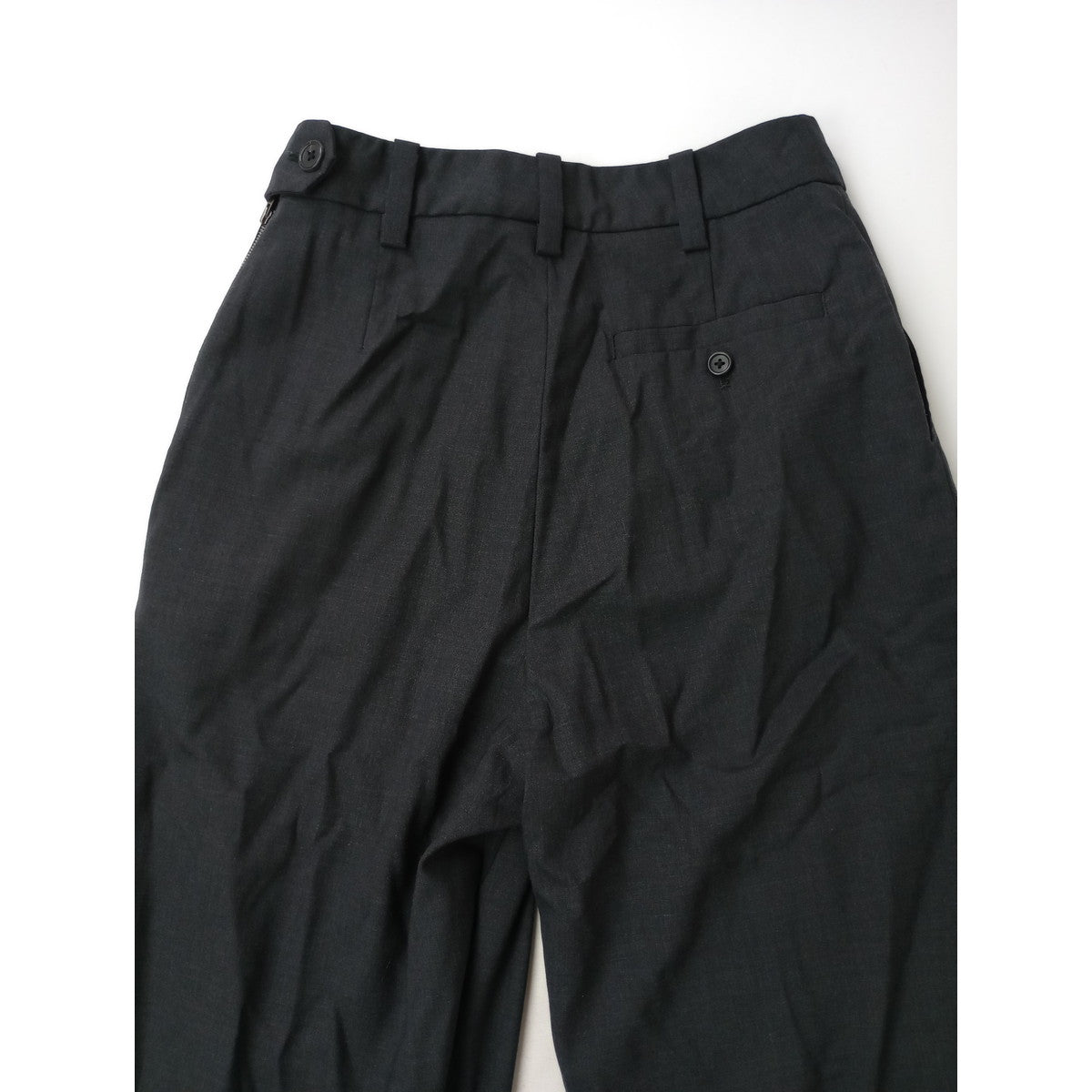 MARGARET HOWELL マーガレットハウエル SUMMER WOOL POPLIN TROUSERS パンツ スラックス パンツ  黒 ブラック 3【中古】