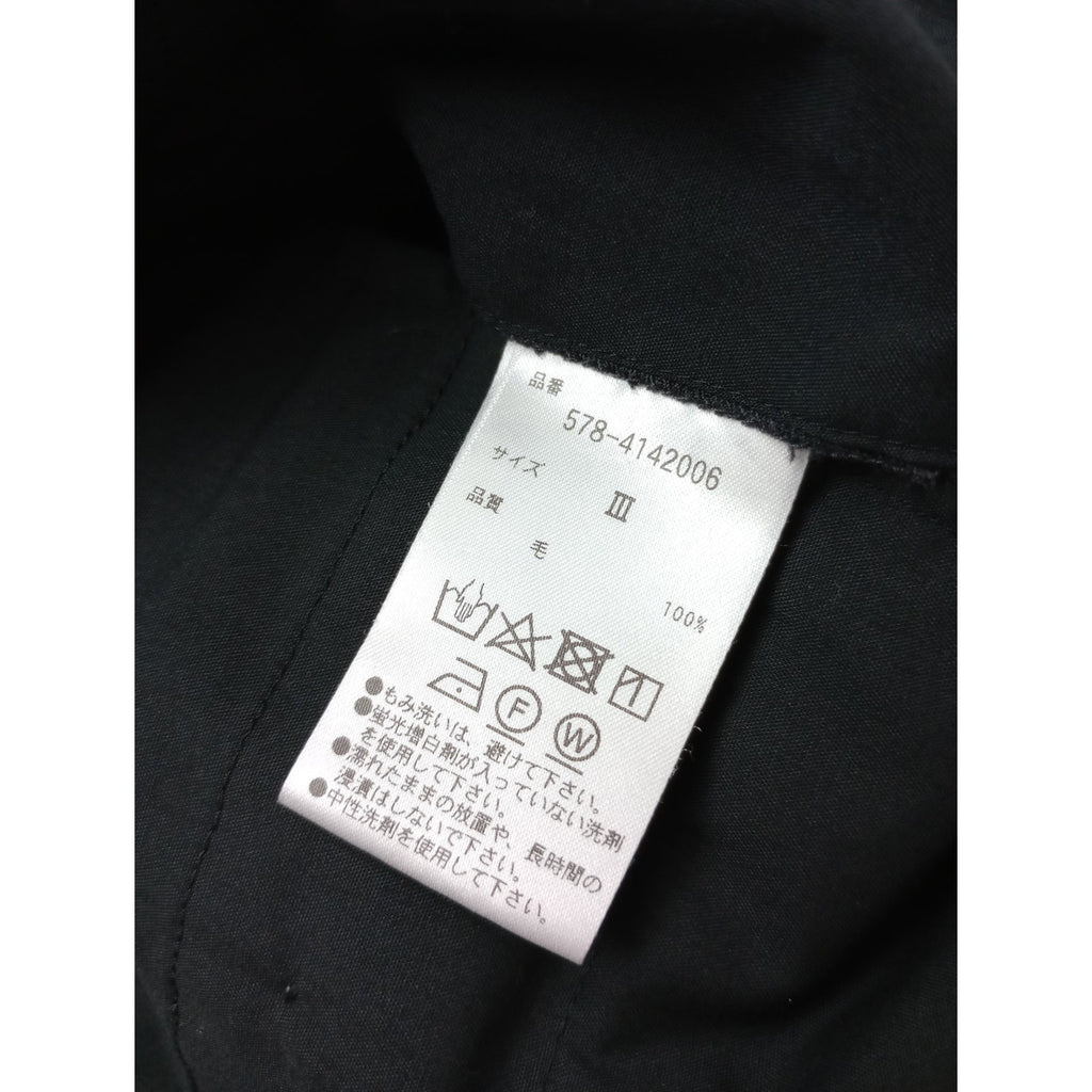 MARGARET HOWELL マーガレットハウエル SUMMER WOOL POPLIN TROUSERS パンツ スラックス パンツ  黒 ブラック 3【中古】