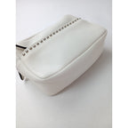 J&MDAVIDSON ジェイアンドエムデヴィッドソン LIPSTICK POUCH WITH STUDS リップスティック ポーチ ウィズ スタッズ ショルダーバッグ 白  【中古】