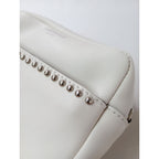 J&MDAVIDSON ジェイアンドエムデヴィッドソン LIPSTICK POUCH WITH STUDS リップスティック ポーチ ウィズ スタッズ ショルダーバッグ 白  【中古】