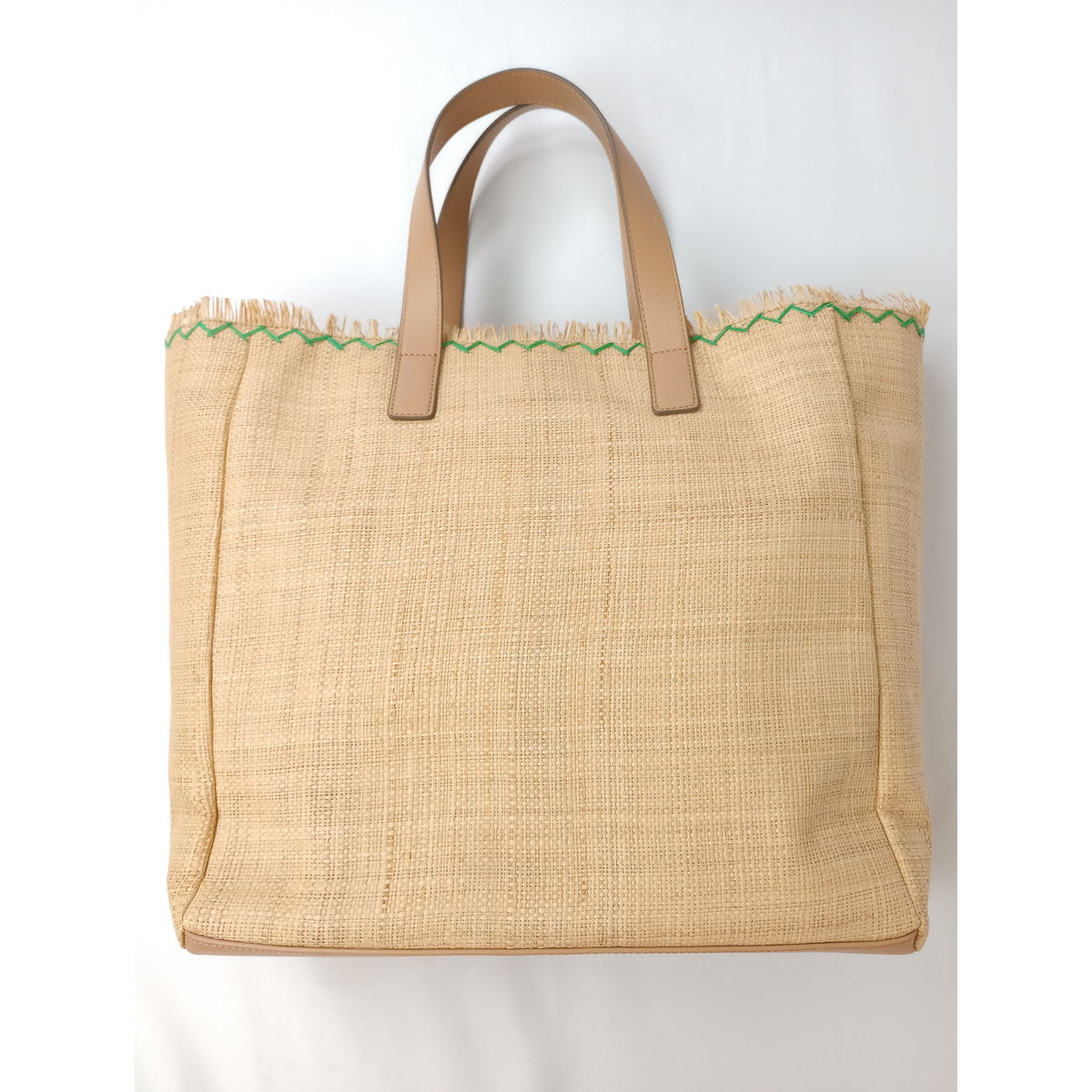 ANYA HINDMARCH アニヤハインドマーチ CAPABILITY NEVIS STRAW WEAVE かごバッグ グリーン 【中古】