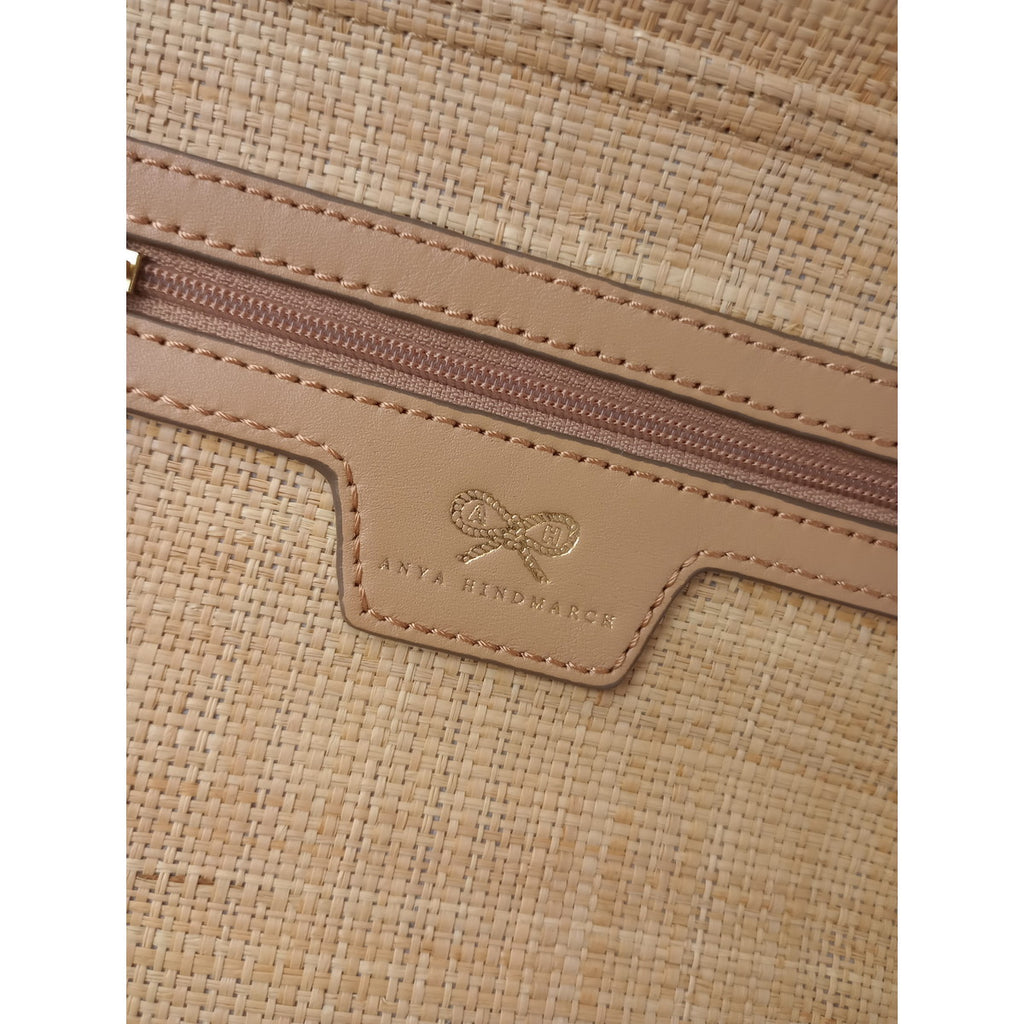 ANYA HINDMARCH アニヤハインドマーチ CAPABILITY NEVIS STRAW WEAVE かごバッグ グリーン 【中古】