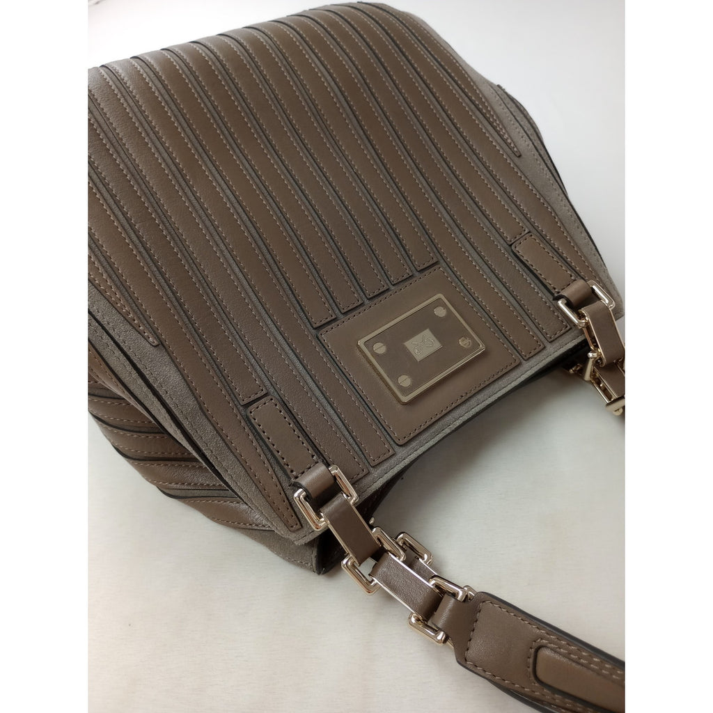 ANYA HINDMARCH アニヤハインドマーチ BELVEDERE SMALL ベルヴェデーレ 2WAY ショルダーバッグ グレージュ ベージュ 【中古】