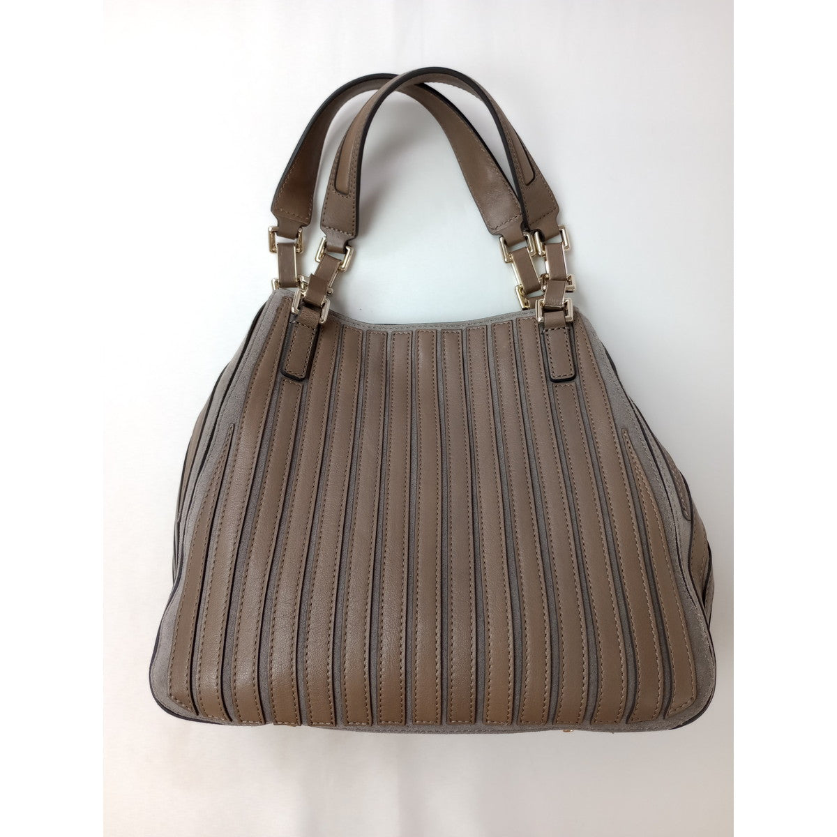 ANYA HINDMARCH アニヤハインドマーチ BELVEDERE SMALL ベルヴェデーレ 2WAY ショルダーバッグ グレージュ ベージュ 【中古】