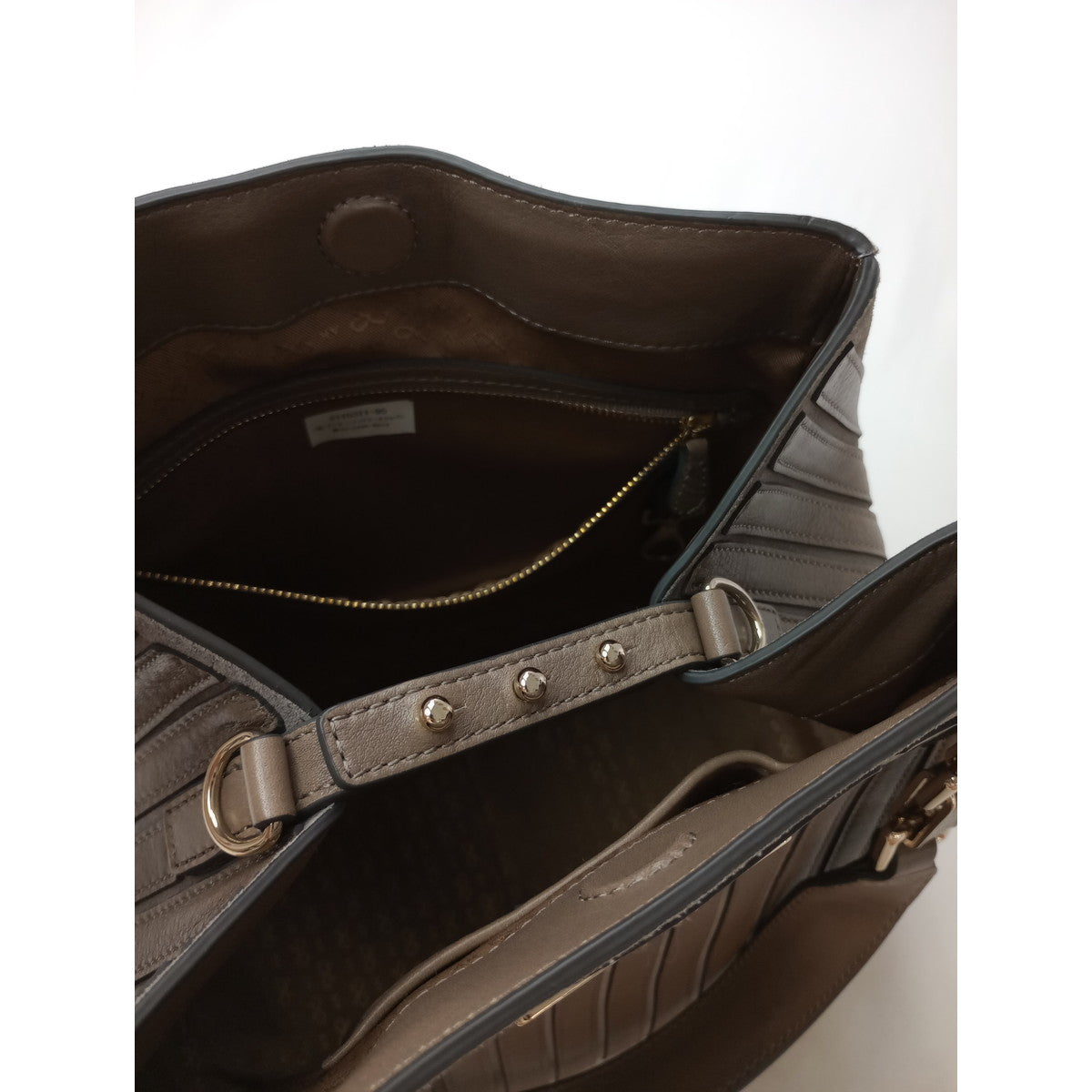 ANYA HINDMARCH アニヤハインドマーチ BELVEDERE SMALL ベルヴェデーレ 2WAY ショルダーバッグ グレージュ ベージュ 【中古】