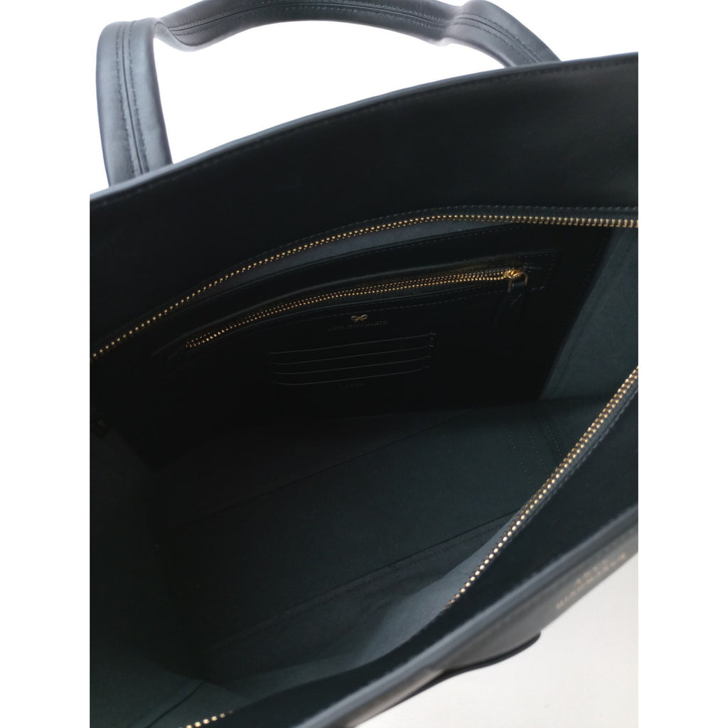 ANYA HINDMARCH アニヤハインドマーチ  NEVIS TOTE  ネービス  レザー トート バッグ Circus サーカス 黒 ブラック【中古】