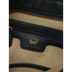 ANYA HINDMARCH  アニヤハインドマーチ  編み込み レザー ショルダーバッグ ネイビー 【中古】