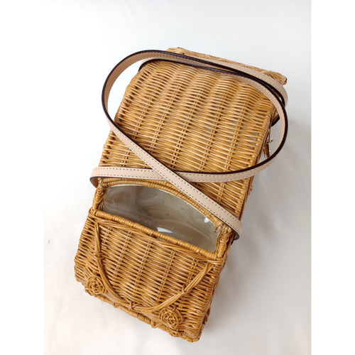 kate spade new york ケイト・スペード ニューヨーク Vita Riva Wicker Car Bag ヴィタ リヴァ ウィッカー カー かごバック ビートル 自動車 【中古】