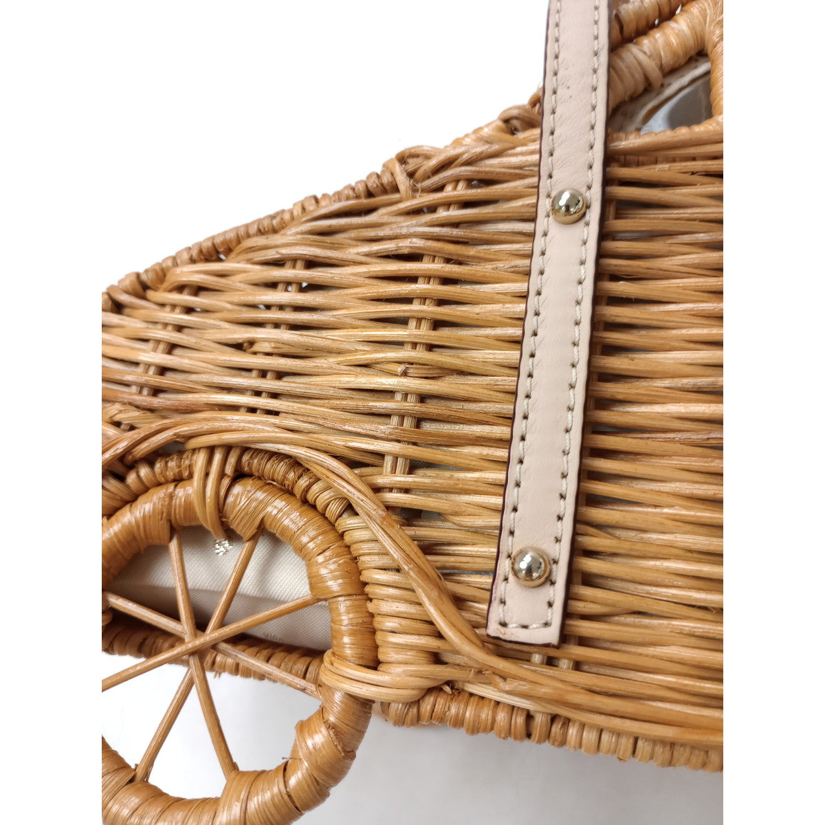 kate spade new york ケイト・スペード ニューヨーク Vita Riva Wicker Car Bag ヴィタ リヴァ ウィッカー カー かごバック ビートル 自動車 【中古】