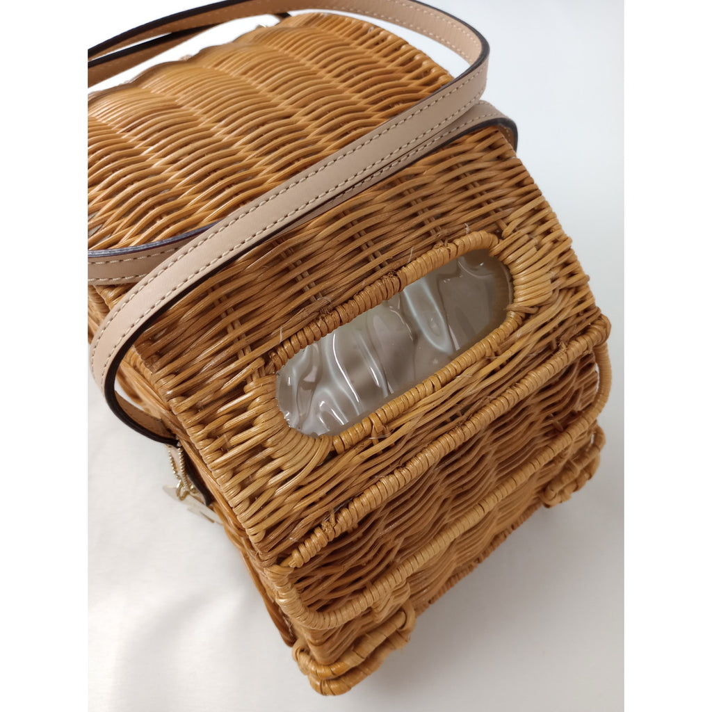 kate spade new york ケイト・スペード ニューヨーク Vita Riva Wicker Car Bag ヴィタ リヴァ ウィッカー カー かごバック ビートル 自動車 【中古】