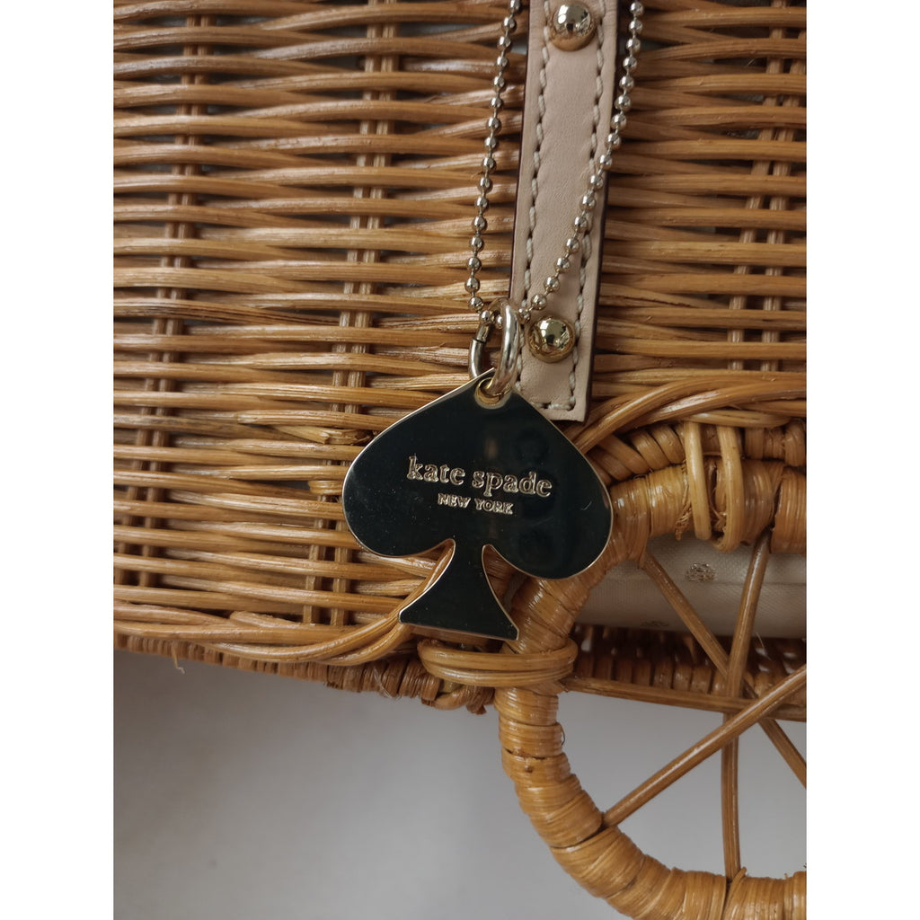 kate spade new york ケイト・スペード ニューヨーク Vita Riva Wicker Car Bag ヴィタ リヴァ ウィッカー カー かごバック ビートル 自動車 【中古】