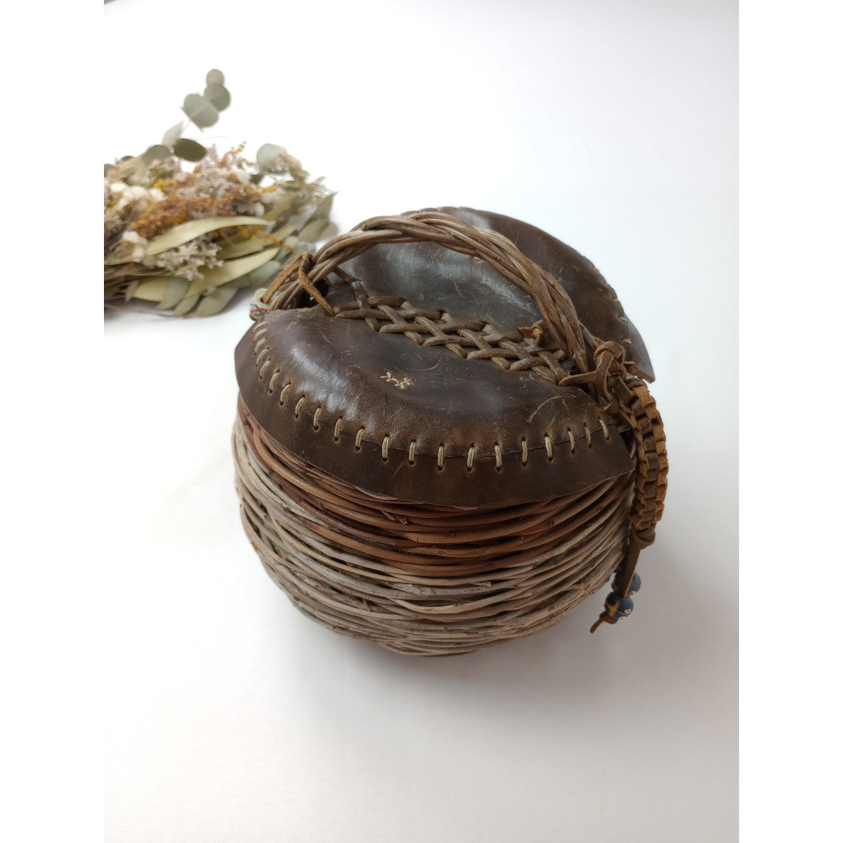 HENRY BEGUELIN  エンリーベグリン  レザー  かご バッグ ブラウン 【中古】